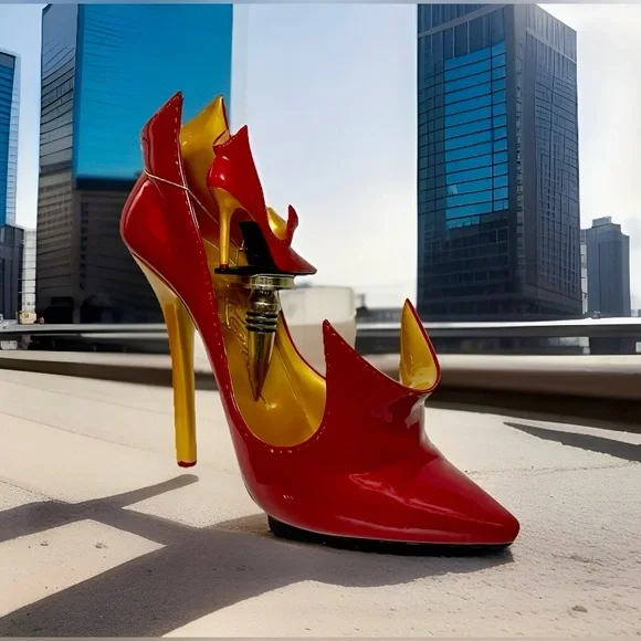 BNWT Just The Right Shoe ‘DEVILISH’ Bottle Holder with Matching Stopper - Picture 2 of 6